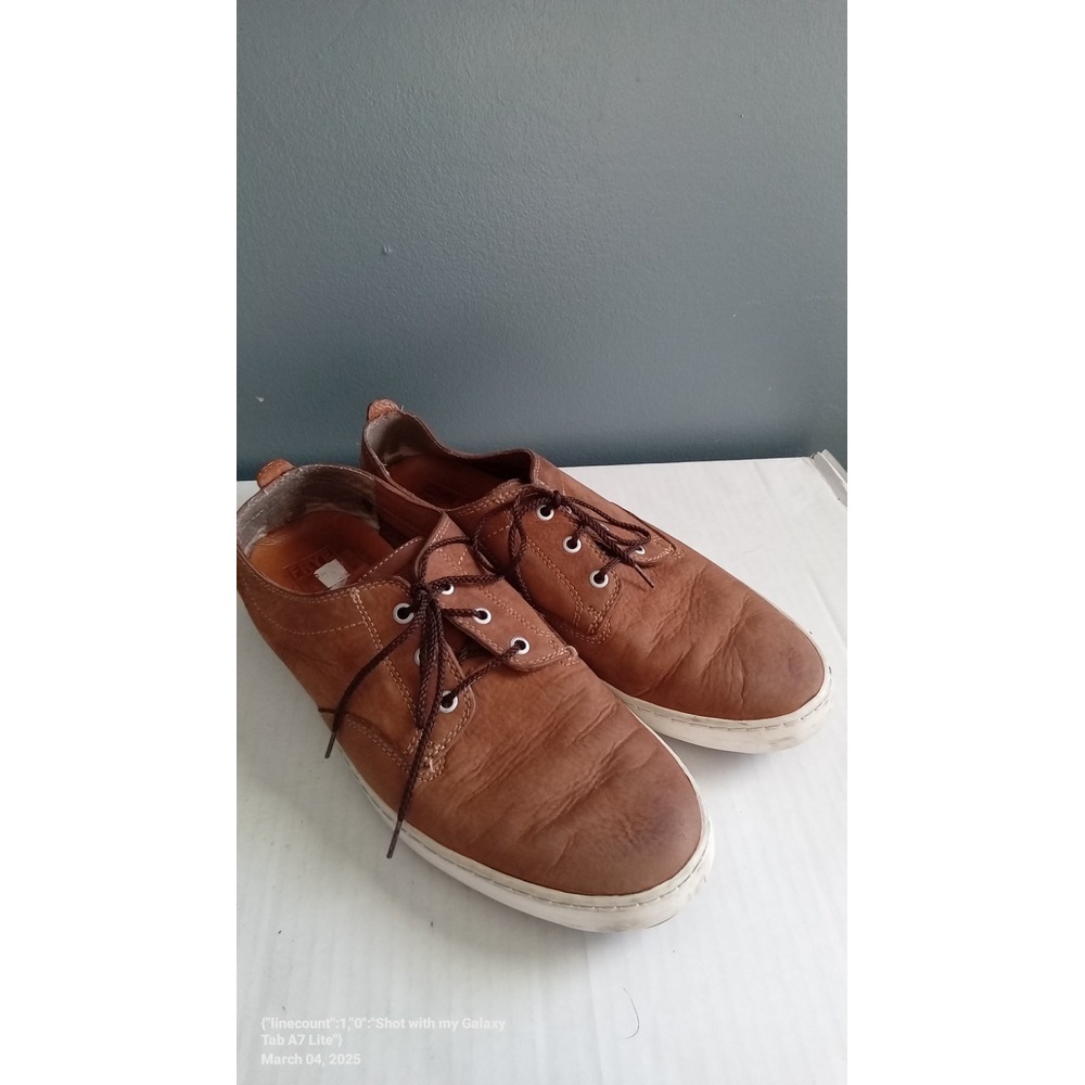 Frye Leather Sneakers Casual Lace Up Comfort Brown Shoes Size?